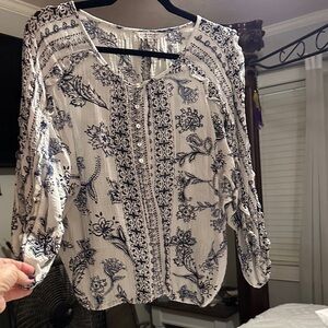 Liverpool Women's Top - Blue and White